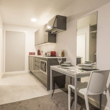 Canterbury Hall apartment kitchen example